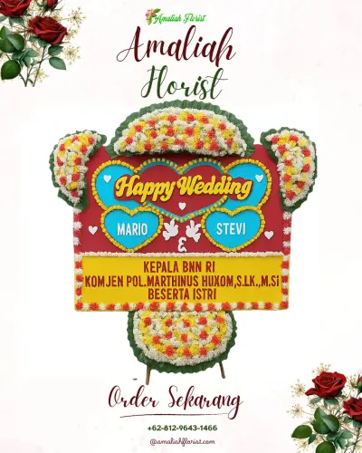 Karangan Papan Bunga Pernikahan di Fm7 Resort Hotel (bandara Soetta)